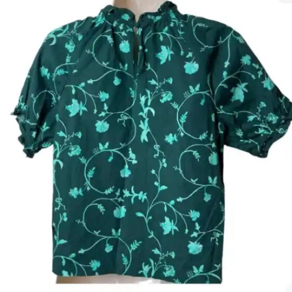 Hill House Tops Hill House Kit Top In Emerald Botanical Poshmark